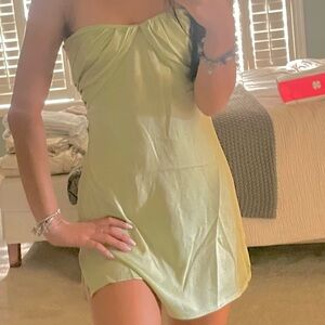 Chic Strapless Light Green Dress